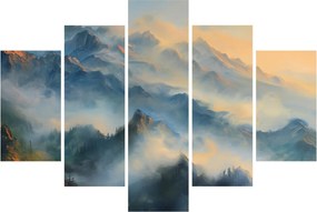 Obraz - Maľovaná horská krajina (150x105 cm)