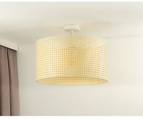 Duolla - Prisadený luster ROLLER RATTAN 1xE27/15W/230V pr. 45 cm béžová