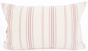 Bavlnená obliečka na vankúš Natural 40 × 60 cm - Prúžky červené