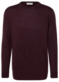 Pulóver z vlny merino, tmavočervený s melírom