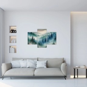 Obraz - Lesná krajina s hmlou (90x60 cm)
