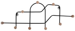 Čierny kovový nástenný vešiak 71 cm Maze – PT LIVING
