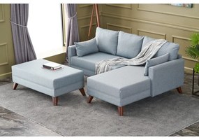 Svetlomodrá rohová pohovka (pravý roh) Bella – Balcab Home