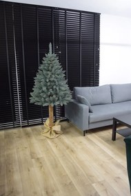 Dekorstudio Umelý Vianočný stromček na pni Smrek strieborný 220cm
