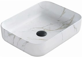 Mexen Carla umývadlo na dosku 50 x 39 cm, biely kameň - 21555091