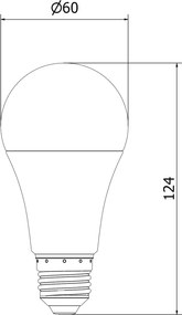 Mexen Nova, LED žiarovka E27, A60, 15W, neutrálna - 4000K, 1575 lm - L100-E27-1540-01
