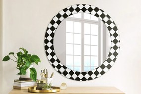 Okrúhle ozdobné zrkadlo Šachový stôl fi 60 cm