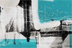 Obraz - Tyrkysová abstrakcia (90x60 cm)