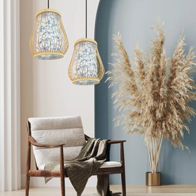 Toolight Toolight, závesné svietidlo 1xE27 APP1577-5C, prírodná hnedá, OSW-03617