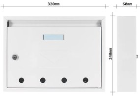 Rottner Imola poštová schránka biela