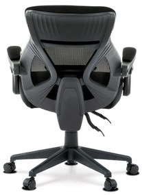 AUTRONIC Kancelárska stolička, poťah čierna látka a čierna sieťovina MESH, PC mech. s aretáciou KA-Y309 BK