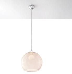 Závesné svietidlo Ball, 1x šampanské sklenené tienidlo