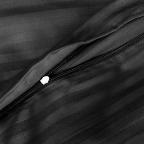 SATÉNOVÉ OBLIEČKY SATINLOVE EXCLUSIVE CIZGILI 160X200 CM, 2KS 70X80 CM ČIERNE