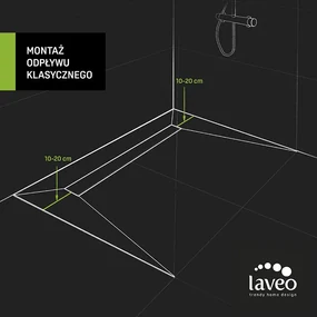 Laveo Basso, lineárny odtok s mriežkou 50 cm, čierna matná, LAV-COB_750D