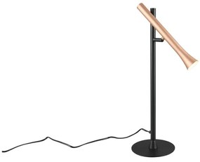 LED stolová lampa v čierno-zlatej farbe s kovovým tienidlom (výška 53 cm) Fiato – Trio
