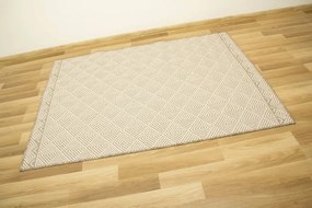 Šnúrkový obojstranný koberec Brussels 205740/10610 béžový / krémový