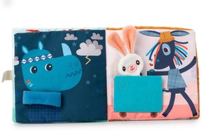 Lilliputiens - textilná knižka s aktivitami - dráčik Joe a jeho maznáčik