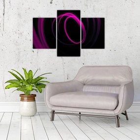 Obraz - fialové čiary (90x60 cm)