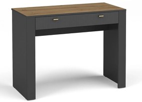 Toaletný stolík / písací stôl so zásuvkou, čierny MOSSA MO10