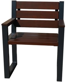 Drevená stolička moderná s opierkami lakťov palisander