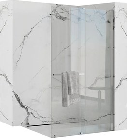Posuvná bezrámová sprchová zastena REA CORTIS 120 cm, chróm/transparent - bez vaničky