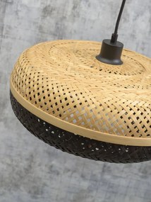 Závesná lampa palawan s prírodná, čierna MUZZA