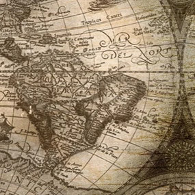 Gario Paraván Starožitná mapa sveta Rozmery: 145 x 170 cm, Prevedenie: Otočný paraván 360°