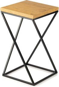 STOJAN NA KVETINÁČ LOFT7 40X24X24 CM ČIERNA/HNEDÁ