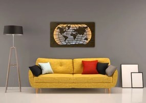 Svietiaci obraz Mapa sveta na batériu