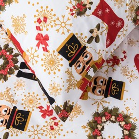 Posteľná obliečka Luskáčik 200x220/2×70x80 cm – vianočný motív, mikrovlákno