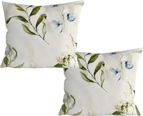 Sada 2 ks dekoračných obliečok na vankúš z mikrovlákna KARDA 45x45 cm, biely