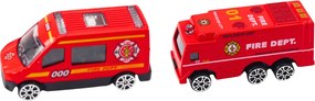 LEAN Toys Lora Odťahovka Závodná dráha 2 v 1 Svetlá Zvuky Značky Autíčka Červená