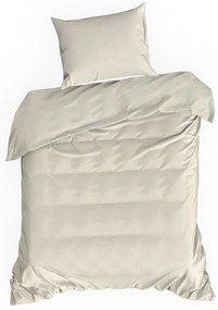 SATÉNOVÉ OBLIEČKY DINA 200X220 CM, 2KS 70X80 CM BÉŽOVÉ