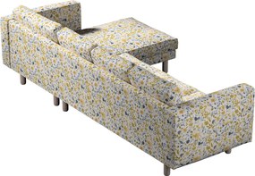 Norsborg poťah na sedačku s ležadlom - 4 os. farba produktu žltá látka zapletaná, vzorované
