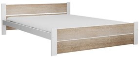 Posteľ IKAROS DOUBLE 120 x 200 cm, biela/dub sonoma Rošt: S latkovým roštom, Matrac: Bez matraca