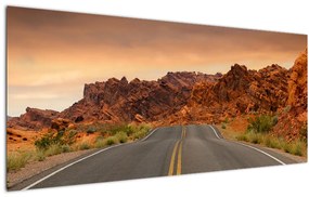 Obraz cesty a skál (120x50 cm)