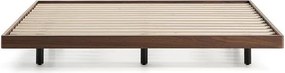 Hnedá dvojlôžková posteľ z brezového dreva bez čela s roštom 180x200 cm Norlen – Kave Home