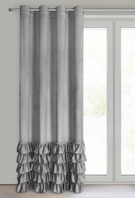 ZATEMŇOVACÍ ZÁVES NA KRÚŽKOCH CARLI 140X250 CM STRIEBORNÁ