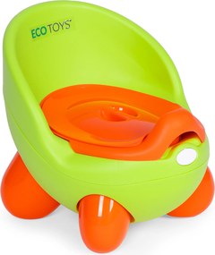 Detský nocník ECOTOYS pre deti od 12 mes., vyberateľná miska, protišmykové nožičky, zelený