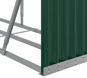 Držiak na polená zelený 234x45x100 cm pozinkovaná oceľ