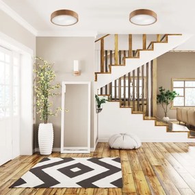 Stropné svietidlo OAK 2xE27/60W/230V dub, pr. 37,5 cm