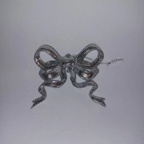 DECOLED Mašle, 9 x 8 cm, strieborná