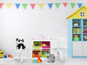 Detský set stolíka a stoličiek v bielej farbe