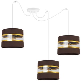 Závesné svietidlo Elegance Spider, 3x textilné tienidlo (mix 6 farieb), (výber z 2 farieb konštrukcie), g