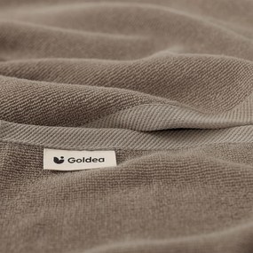 Goldea bavlnený froté uterák / osuška soft bez bordúry – sivohnedý 50 x 100 cm