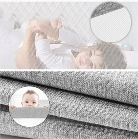 Ochranná zábrana na posteľ 180 cm – nastaviteľná, sklápacia sieťka ECOTOYS