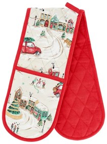 Bavlnená dvojitá kuchynská chňapka Christmas Town – Catherine Lansfield