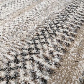 Moderný koberec s hrubo tkaným vzorom béžovej farby Šírka: 240 cm | Dĺžka: 330 cm