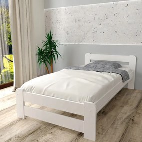 Detská posteľ z masívu borovice EURO - 200x90 cm - biela