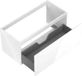 Mexen Orio, kúpeľňová skrinka 100 cm, 1 zásuvka, biela lesklá, 91A10-10047-1-BF00